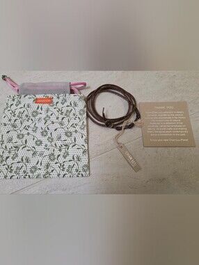 CHAN LUU Brown Braided Leather Wrap Bracelet with Button Closure